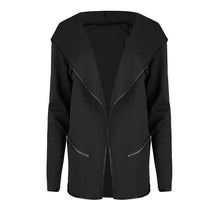 Load image into Gallery viewer, Women Hooded Zipper Coat Fashion Warm Outwear Female Long Sleeve Coats Ladies Autumn Winter Open Stitch