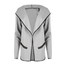 Load image into Gallery viewer, Women Hooded Zipper Coat Fashion Warm Outwear Female Long Sleeve Coats Ladies Autumn Winter Open Stitch