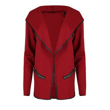 Load image into Gallery viewer, Women Hooded Zipper Coat Fashion Warm Outwear Female Long Sleeve Coats Ladies Autumn Winter Open Stitch