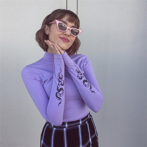 Female Sweatshirt Women Slim Shorts Crop Top Hoodie Turtleneck Autumn Winter Hot Drilling Purple Long Sleeve Pullover Streetwear