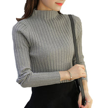Load image into Gallery viewer, Autumn Winter Fashion Turtleneck Sweater Women Knitted Shorts Sweater Plus Size Casual Female Sweater YP1204