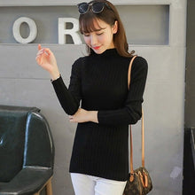 Load image into Gallery viewer, Autumn Winter Fashion Turtleneck Sweater Women Knitted Shorts Sweater Plus Size Casual Female Sweater YP1204