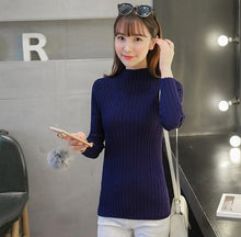 Load image into Gallery viewer, Autumn Winter Fashion Turtleneck Sweater Women Knitted Shorts Sweater Plus Size Casual Female Sweater YP1204